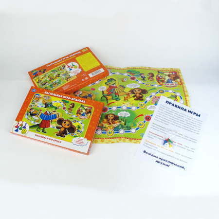 НАСТОЛЬНАЯ ИГРА-ХОДИЛКА "УМКА" "ЧЕБУРАШКА И ЕГО ДРУЗЬЯ" в кор.20шт