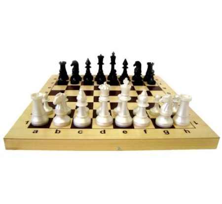 Шахматы из дерева гроссмейстерские (420*210 мм) (высота короля105мм, пешки 50мм)  ИН-9975