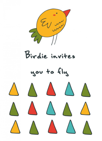 Блокнот для записей "Birdie invites you to fly" (А6)