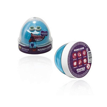 Пластилин для лепки "Жвачка для рук "Nano gum", светится в темноте синим", 50 гр.