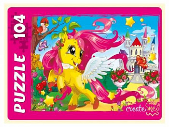 ПАЗЛЫ 104 элемента. Пони и сказочный замок (Арт. П104-1528)