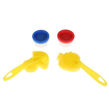 Пальчиковые краски MultiArt "Маша и медведь" 2*22 мл +2 штампика на ручках в пак.в кор.8*6шт