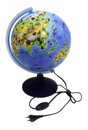 Глобус Зоогеографический (Детский) с подсветкой