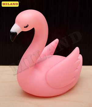 Ночник. Фламинго, розовый, 13х13 см, LED УД-8636