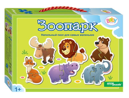 Напольный пазл-мозаика "Зоопарк" (Baby Step) (малые)