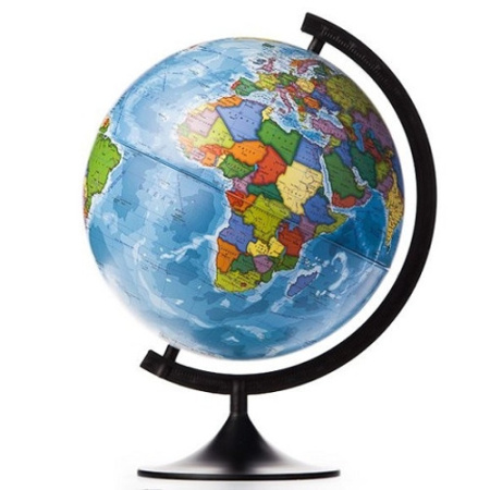 Глобус Земли политический рельефный. Диаметр 320мм