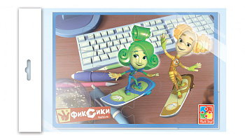 Мягкие пазлы Фиксики А5 "На скейтах" Мягкие пазлы Фиксики А5 "На скейтах"