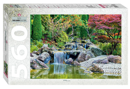 Мозаика "puzzle" 560 "Каскадный водопад в японском саду"