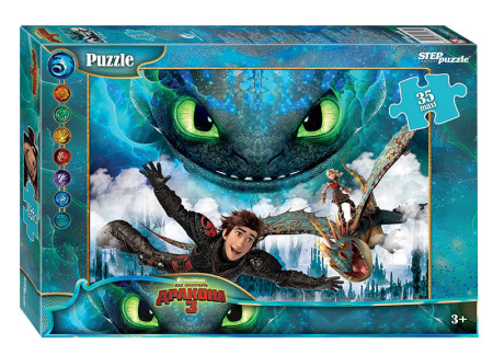 Мозаика "puzzle" 35 MAXI "Как приручить дракона - 3" (DreamWorks)