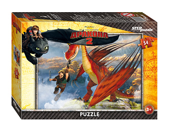 Пазл 54 эл. "Драконы"