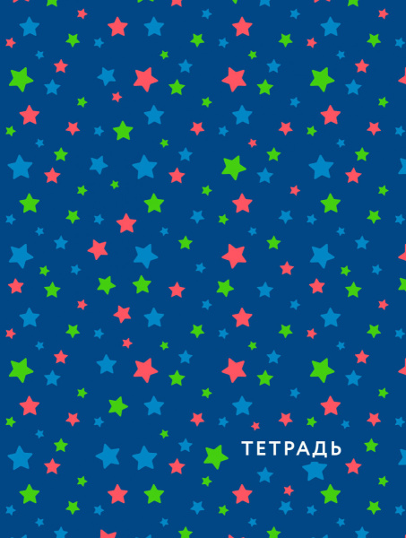 Звездное небо. Тетрадь общая, А5, 48л., накидка, 4 п. полноцвет., выб. лак