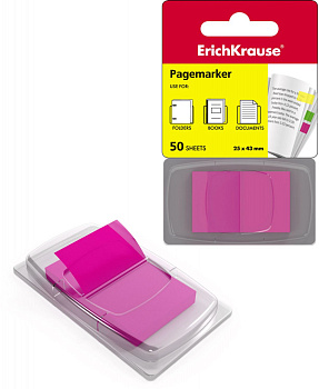 Пластиковые флажки с клеевым краем Erich Krause в диспенсере 25х43 (Розовый) Пластиковые флажки с клеевым краем Erich Krause в диспенсере 25х43 (Розовый)