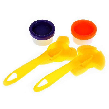 Пальчиковые краски MultiArt "Фиксики" 2*22мл +2 штампика на ручках в пак. с хэдером в кор.8*6шт