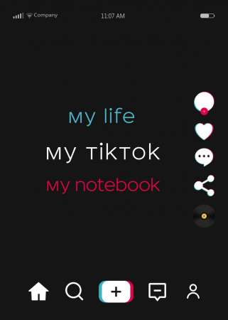 Блокнот. My life my TikTok my notebook (формат А4, мягкая обложка, круглые углы, блок в точку)