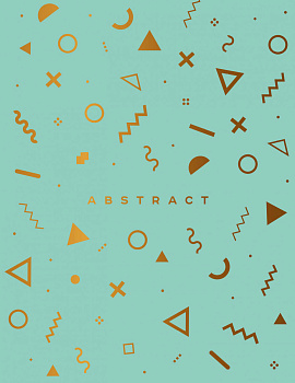 Abstract (мятный). Тетрадь общая (А5, 48 л., зол. фольга, накидка 4 п. полноцвет)