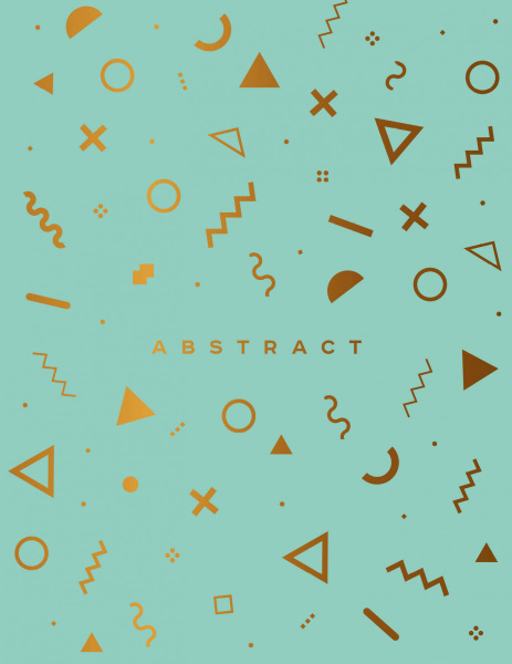 Abstract (мятный). Тетрадь общая (А5, 48 л., зол. фольга, накидка 4 п. полноцвет)