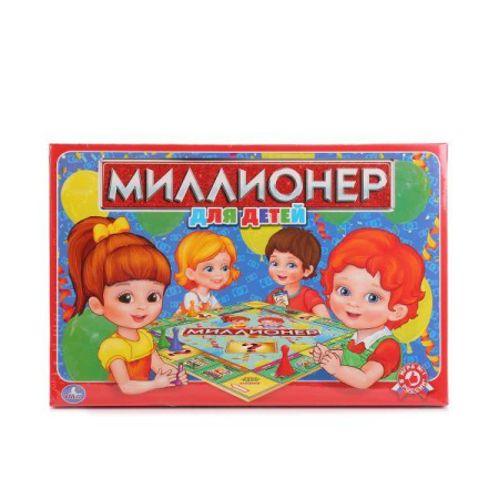 НАСТОЛЬНАЯ ЭКОНОМИЧЕСКАЯ ИГРА "УМКА" МИЛЛИОНЕР ДЛЯ ДЕТЕЙ В РУСС. КОР. в кор.20шт