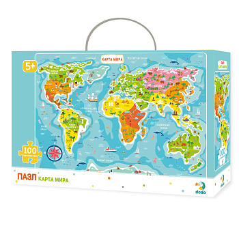 Пазл "Карта Мира" 100 элементов Пазл "Карта Мира" 100 элементов