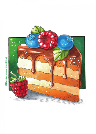 Вкусный блокнот: Кусочек торта