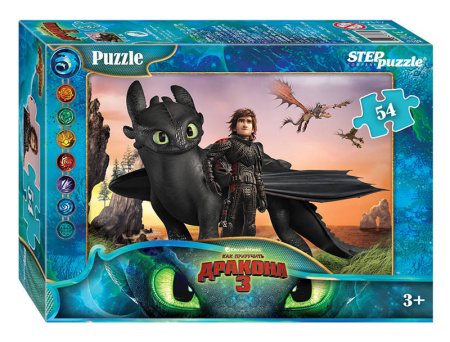 Мозаика "puzzle" 54 "Как приручить дракона - 3" (DreamWorks)