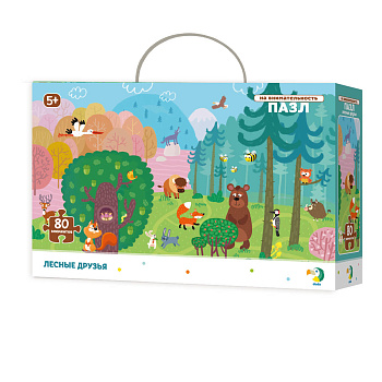 Пазл на внимательность  "Лесные друзья"