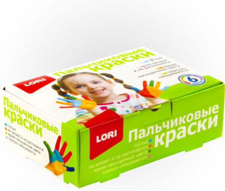 Пальчиковые краски 6 цв. по 20 мл.
