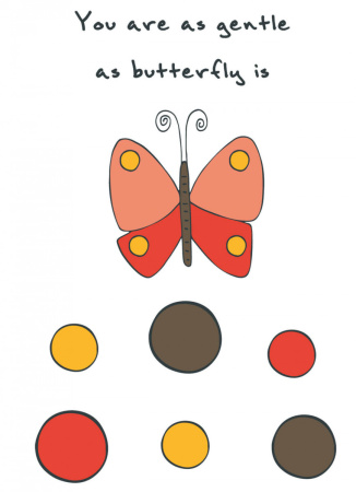 Блокнот для записей "You are as gentle as butterfly is" (А6)