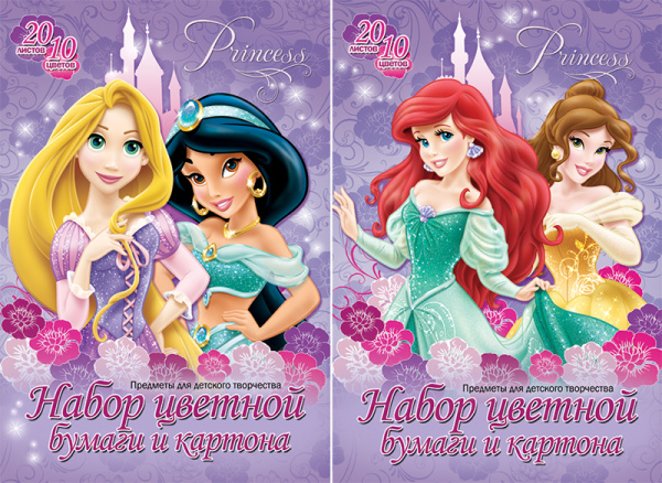 Бум и карт цв д/дет тв 10цв 20л(4мет) Папка 200*290 D3362/2-ЕАС Princess