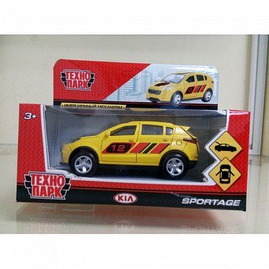 МАШИНА "ТЕХНОПАРК" МЕТАЛЛ. ИНЕРЦ. KIA SPORTAGE 12СМ, ОТКРЫВ. ДВЕРИ И БАГАЖНИК В КОР. в кор.2*36шт
