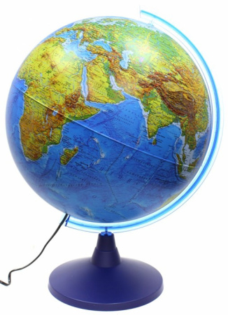 Глобус Земли физико-политический 400мм с подсветкой Классик Евро Ке014000246