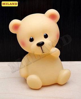 Ночник. Медвежонок, желтый, 8х13 см, LED УД-8634