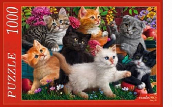ПАЗЛЫ 1000 элементов. Ф1000-7955 КОТЯТА В САДУ
