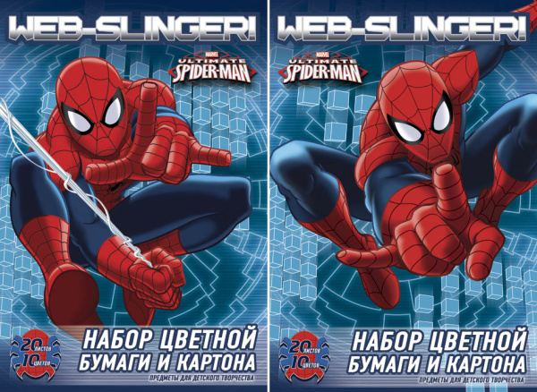 Бум и карт цв д/дет тв 10цв 20л(4мет) Папка 200*290 SM299/2-ЕАС Spider-man