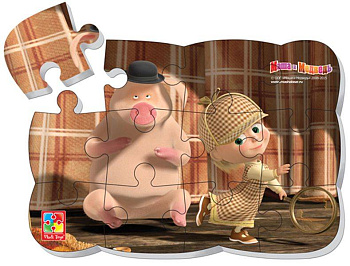 Пазлы на магните Маша и Медведь "Шерлок Холмс"