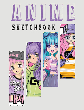 Скетчбук. Аниме (162х210 мм, на навивке, 40 л., плотность бумаги 160 гр.)