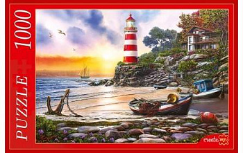 ПАЗЛЫ 1000 элементов. Х1000-6783 МАЯК И ЛОДКИ