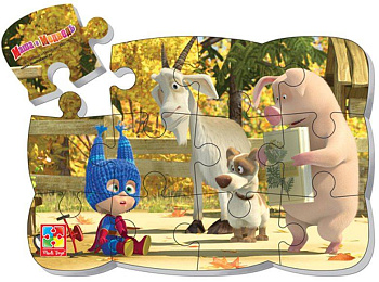 Пазлы на магните Маша и Медведь "Маша супер-герой" Пазлы на магните Маша и Медведь "Маша супер-герой"