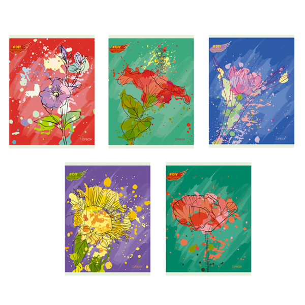 DIY Collection. Праздник цвета ТЕТРАДИ А5 (*скрепка) 48Л. (интерактив)