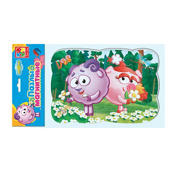 Пазлы на магните Смешарики  "Бараш и Нюша" Пазлы на магните Смешарики  "Бараш и Нюша"