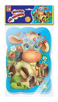 Пазлы на магните "Коровка"