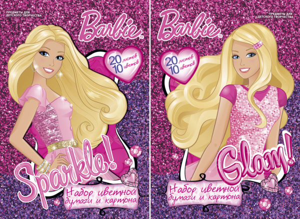 Бум и карт цв д/дет тв 10цв 20л(4мет) Папка 200*290 B825/2-ЕАС Barbie