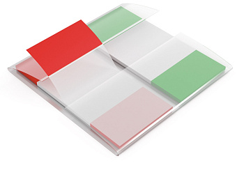 Пластиковые закладки c клеевым краем Erich Krause 2х44х25 (КраснЗелен)