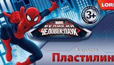 Пластилин Marvel "Человек-паук" 6 цветов, без европодвеса