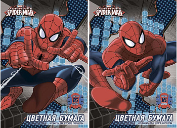 Бум цв д/дет тв 16цв 16л(2 мет) Папка 200*290 SM285/2-EAC Spider-man