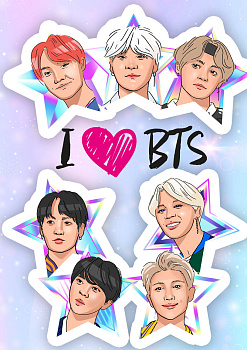 Обложка для паспорта. I love BTS Обложка для паспорта. I love BTS