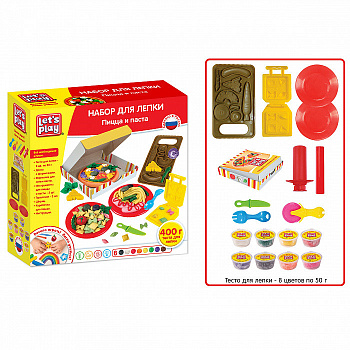 Набор для лепки.  Пицца и паста, 25 см. ТМ Let`s play