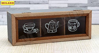 Чайная коробка сувенирная Я люблю чай (3 отделения) УД-2472 Чайная коробка сувенирная Я люблю чай (3 отделения) УД-2472