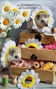 Блокнот для людей и ежей (ромашки). 115х180мм, мягкая обложка, 64стр. Блокнот для людей и ежей (ромашки). 115х180мм, мягкая обложка, 64стр.