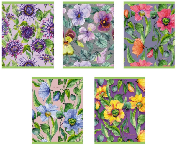 Акварельный гербарий ТЕТРАДИ А5 (*скрепка) 96Л. Обложка: ламинирование