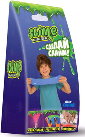 Малый набор для мальчиков Slime "Лаборатория", синий, 100 гр.
